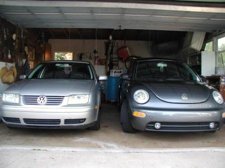 Yes, two cars in a two car garage. 